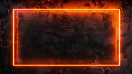 Futuristic black and orange live stream overlay video screen interface frame pattern, vibrant orange border game overlay video screen frame for immersive gaming experiences