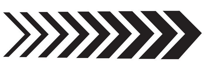 Dynamic moving arrow symbol. isolated on white background. Vector illustration - obrazy, fototapety, plakaty