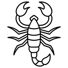 scorpion cartoon isolated on white
