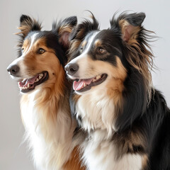 Fototapeta premium Multiple Dogs, Adorable Canine Companions in Various Settings and Activities