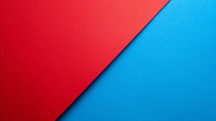 Generative AI : Two tone of blue and red paper background. - obrazy, fototapety, plakaty