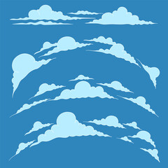 color hand drawn cloud doodle