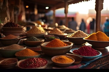 spices in the market. Generated AI