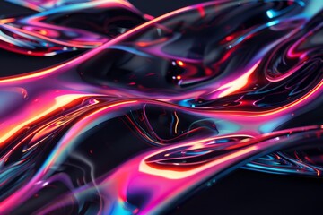 Mesmerizing holographic marble texture with black backdrop