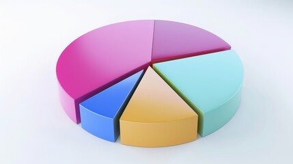 Obraz premium Portfolio Allocation Pie Chart A visual representation of investment diversification across asset classes, sectors, or geographies no dust