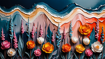 Express Yourself: Freehand Painting Abstract Art on Cards and Posters