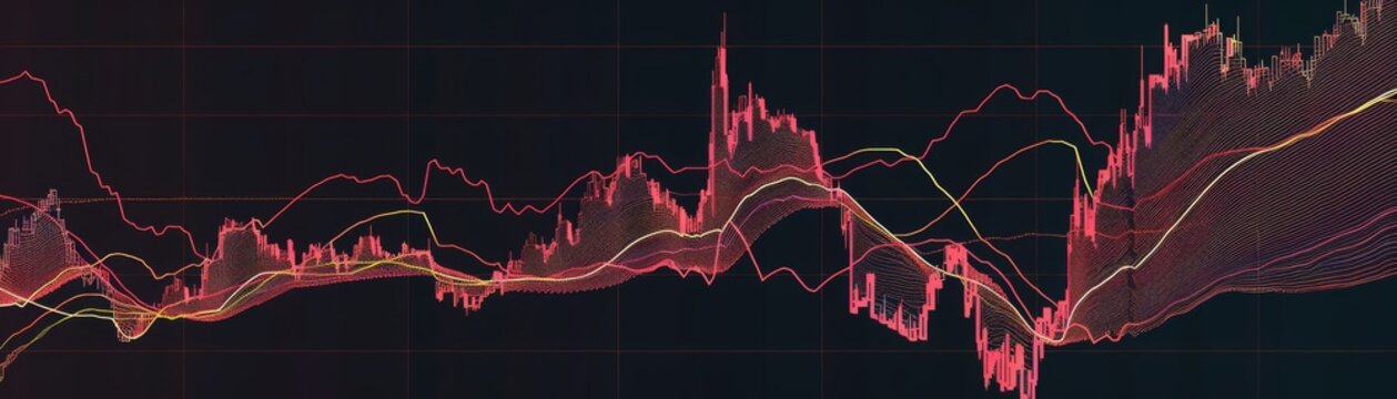 Line graph showing the intraday price movement of a highly volatile stock over a onemonth period low noise