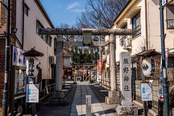 Tuinposter 埼玉県 川越熊野神社 鳥居 © nikomani