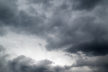 Fototapeta na wymiar Dark grey storm clouds background