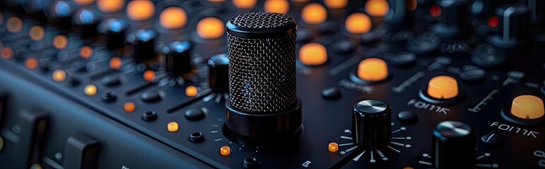 Close-up of microphone input port, dynamic angles