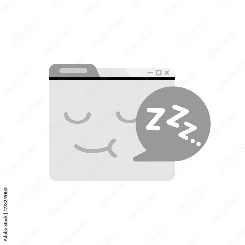 Poster not responding website page. cannot reach, took to long to respond concept illustration flat design 