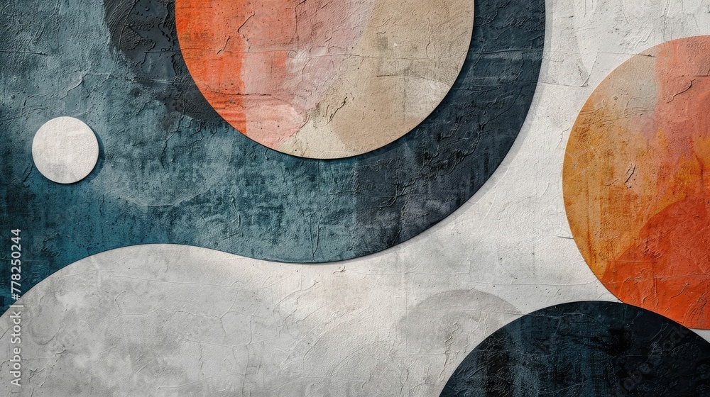 Poster minimalist abstract shapes forming a subtle yet impactful geometric pattern with understated eleganc