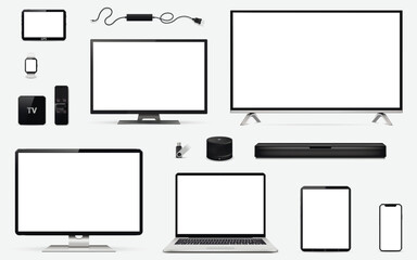 Set of modern digital devices