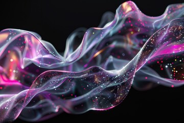 Captivating holographic marble pattern on black backdrop