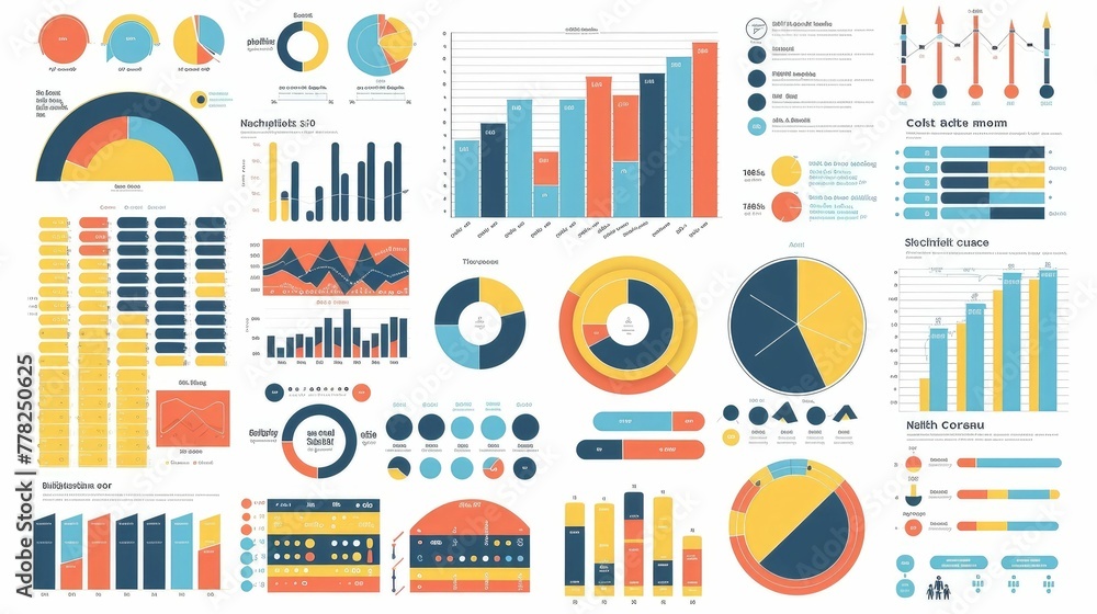 Poster Compact and Visually Engaging Infographics Showcasing Data Analytics and Insights in a Streamlined and Minimalist Framework