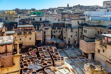 EZ, MOROCCO. Dec 05, 201The tannery in Fez. The tanning industry in the city is considered one of...