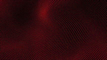 Abstract dynamic red dots with black background connection network.Motion modern animation background Black and white modern abstract animated simple minimal pattern background 4k.