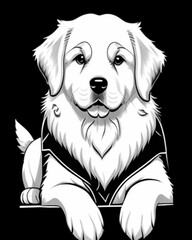 golden retriever puppy with heart