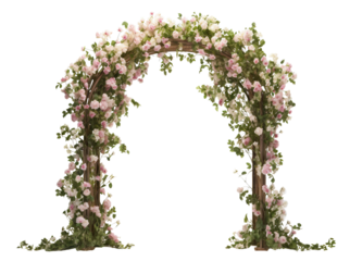 Beautiful wedding flower arch, cut out