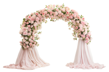 Beautiful wedding flower arch, cut out