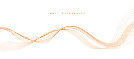 Abstract wave element for design. Digital frequency track equalizer. Stylized line art background. Vector illustration. Wave with lines created using blend tool. Curved wavy line, smooth stripe.
