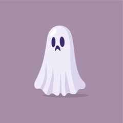 Fototapeta premium evil ghost flat vector illust...