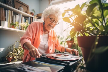 botanical DJ, crafts a mosaic of sound against a backdrop of her verdant collection, a maestro of...