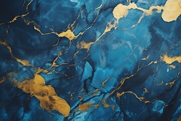 Fototapeta na wymiar Gold, and blue marble background
