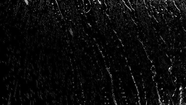 rain drop video on black background
