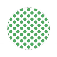 Round icon with green dots pattern
