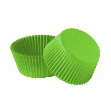 Green paper baking forms for muffins and cupcakes