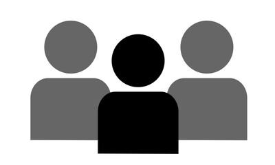 人物ピクトグラム　グループ集団　アイコン　シルエット