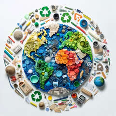 Recycled Earth Collage for Earth Day