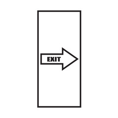 The exit icon. Logout and output, outlet, out symbol. Vector logo. Vector illustration. EPS 10
