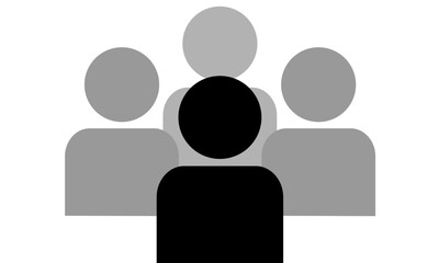 人物ピクトグラム　グループ集団　アイコン　シルエット	