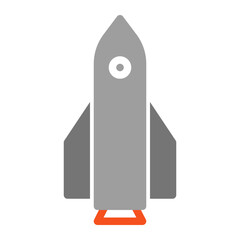 This is the Rocket icon from the Science icon collection with an Color style