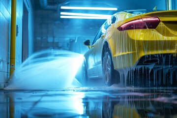 Car washing service, automated car wash, hand washing, polishing car, business car service, self wash car