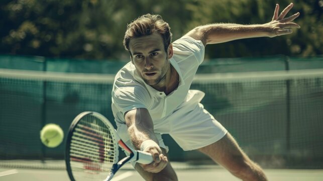 Tennis Player in Action