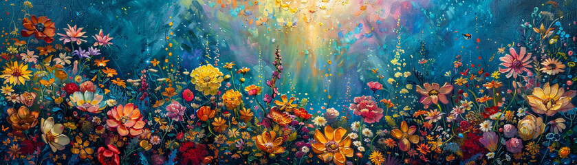Obraz na płótnie Canvas Harmony Horizon, unity crystal, sea of tranquility merging souls