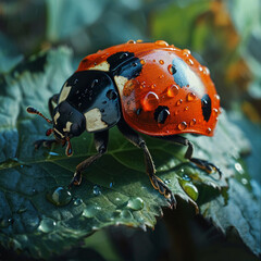 Obraz premium ladybird on a leaf
