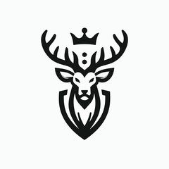 Deer vector logo image with the beauty of its horns