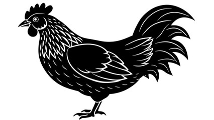 Fototapeta na wymiar chicken-silhouette