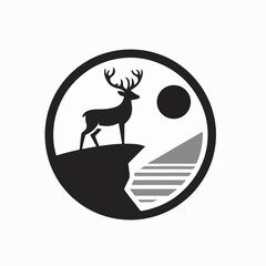 Deer vector logo image with the beauty of its horns
