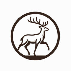 Deer vector logo image with the beauty of its horns