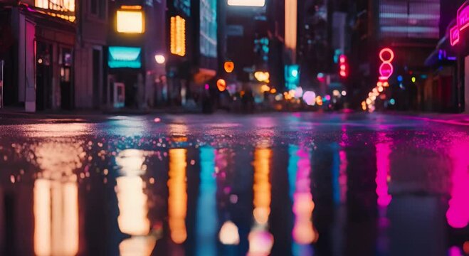 The City Sleeps, A Rainy Night on a Deserted Street