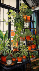 Fototapeta na wymiar photo of a houseplant, houseplant photo, house plant illustration