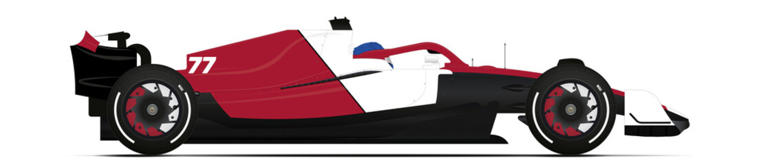 2022 Formula 1 Alpha Romeo C42 Racing Car no Logos