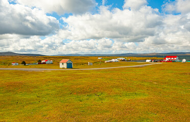 Falkland Islands landscape on a way to the  Volunteer Point