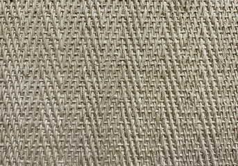 Molded clay in rattan and weaving pattern, forming V-shape or zigzag or chevron pattern. Look like synthetic woven rattan from a distance.