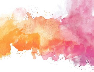 KSWatercolor abstract orange and pink color wash shape